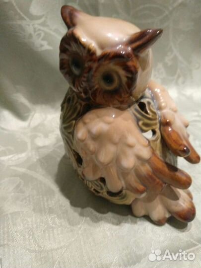 Подсвечник сова керамика