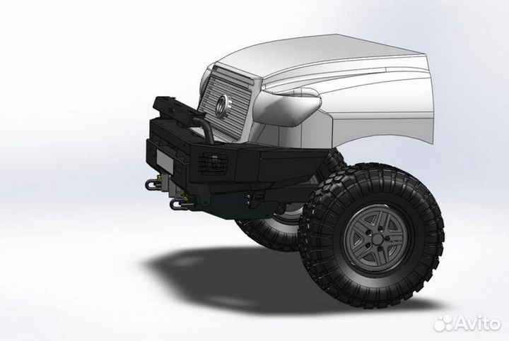 Передний силовой алюминиевый бампер III поколения