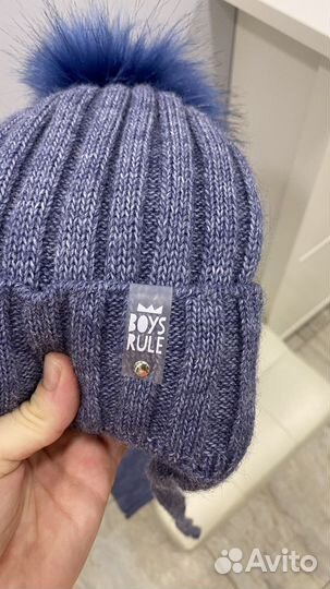 Шапка для мальчика зимняя (+ снуд)