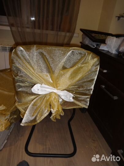 Накидки на стулья(праздичные) золото