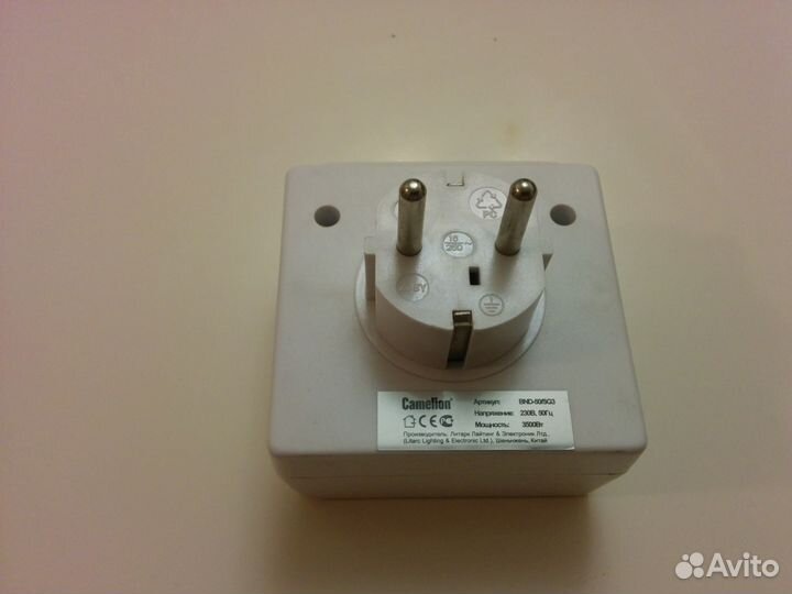 Таймер цифровой 7-дневная программа, 3500 Вт