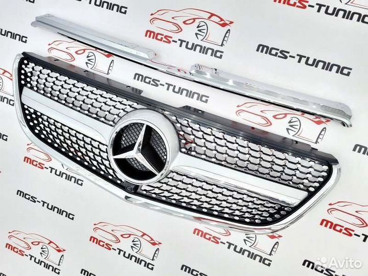 Решётка Mercedes Vito w447 Diamond Silver 14-18