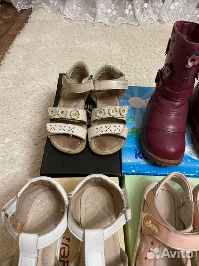 Детская кожаная обувь пакетом