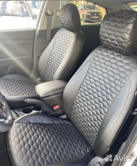 Чехлы LADA Granta Экокожа соты