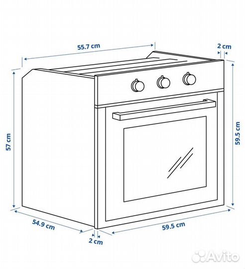 Духовой электрический шкаф Икеа Матэлскаре