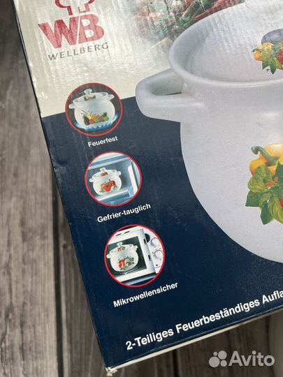 Кастрюля новая Wellberg керамическая 3,3 л