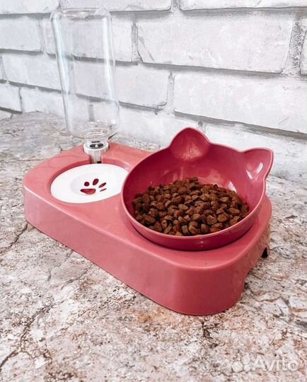 Поильник с миской для кошки