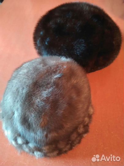 Берет, шапки норковые, вязаные