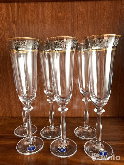 Фужеры бокалы богемия