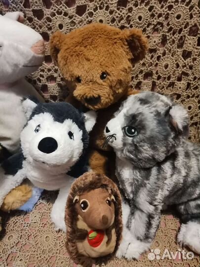 Игрушки мягкие икея много