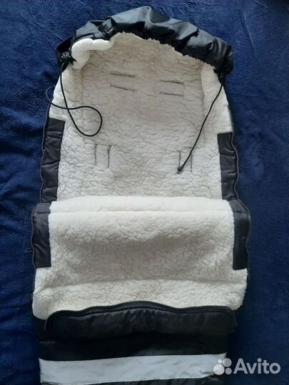 Конверт- мешок меховой в коляску для ребёночка