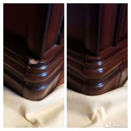 Реставрация повреждений мебели, пола, дверей