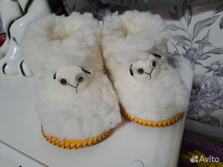 Детские теплые пинетки