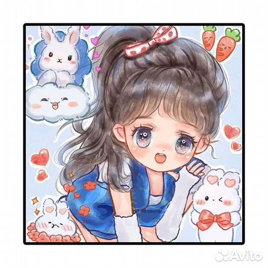 Алмазная мозаика с героями аниме