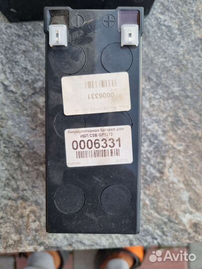 Аккумулятор бу 12В 7.2А CSB GP1272