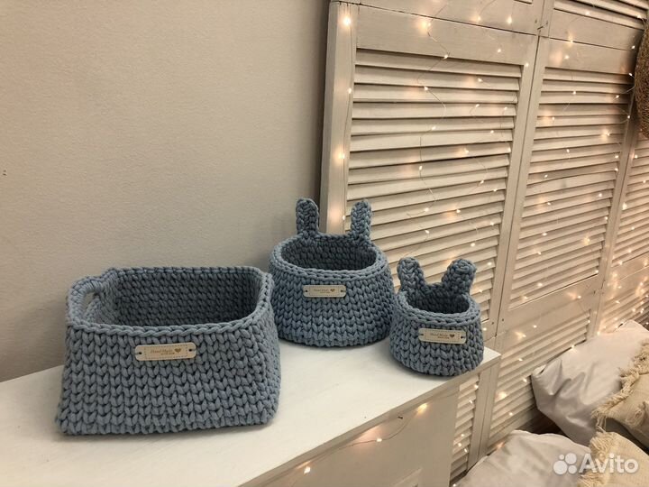 Корзины из хлопкового шнура на заказ