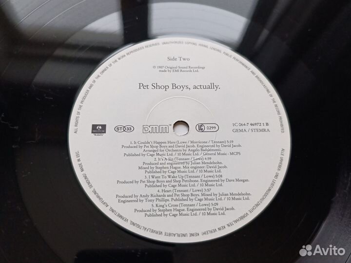 Pet shop boys 1987 LP