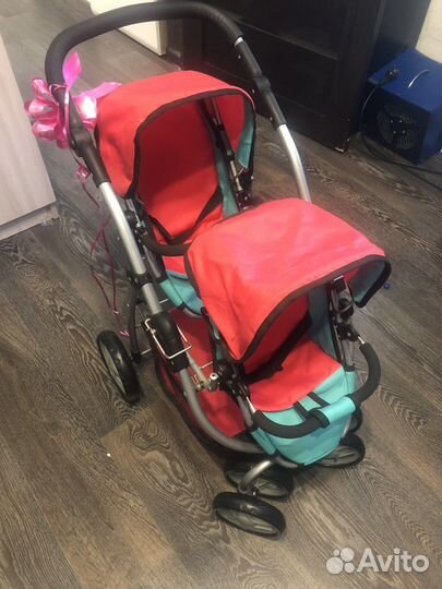 Коляска для двойни игрушечная