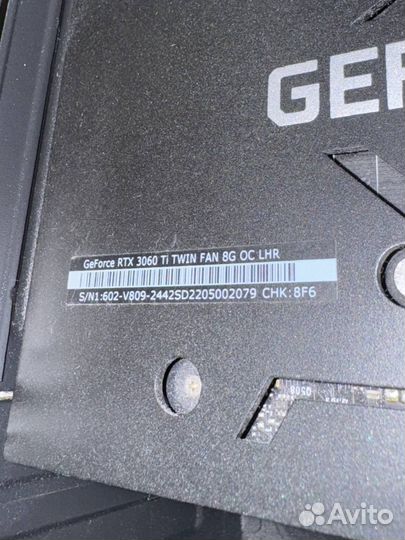 Видеокарта MSI GeForce RTX 3060 ti twin fan 8g