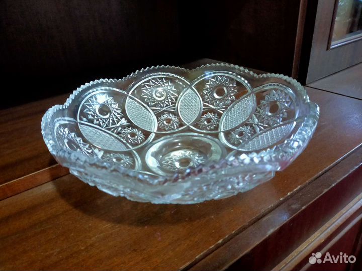 Ваза конфетница хрусталь