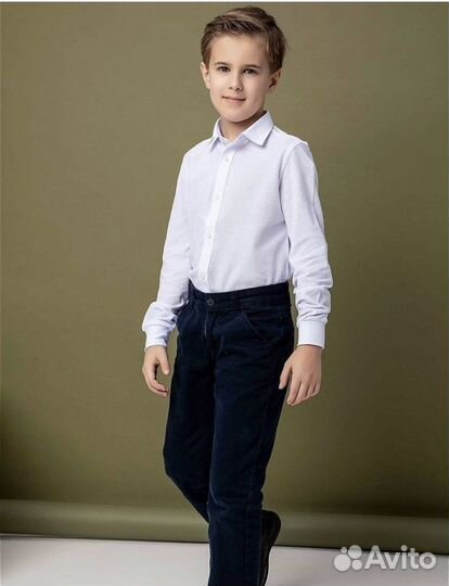 Рубашка для мальчика 122, школа, стретч winkiki