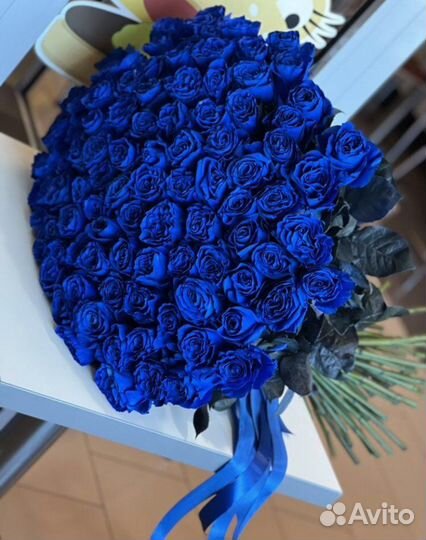 Роза, синие розы, букет синих роз, доставка