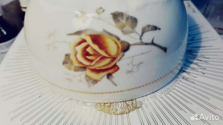 Масленка/икорница/паштетница фарфоровая,Польша