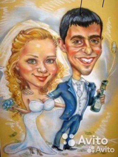 Шаржи, портреты по фото и с натуры