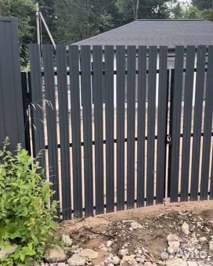 Ворота распашные + калитка