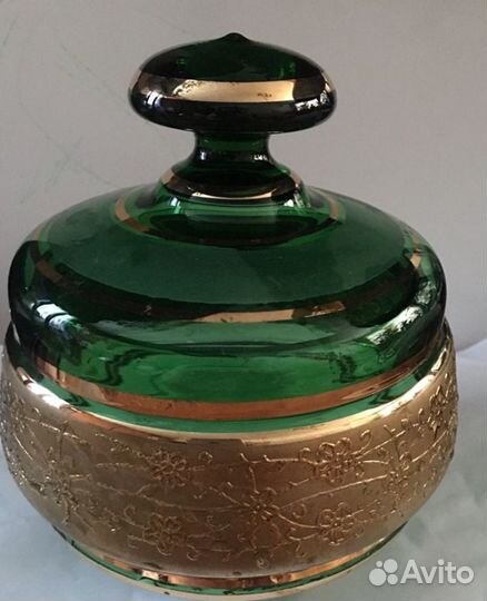 Конфетница Чешское богемское стекло СССР