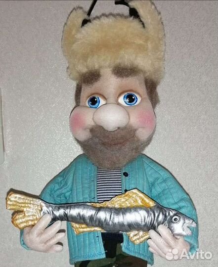 Новая интерьерная кукла Рыбак на подарок