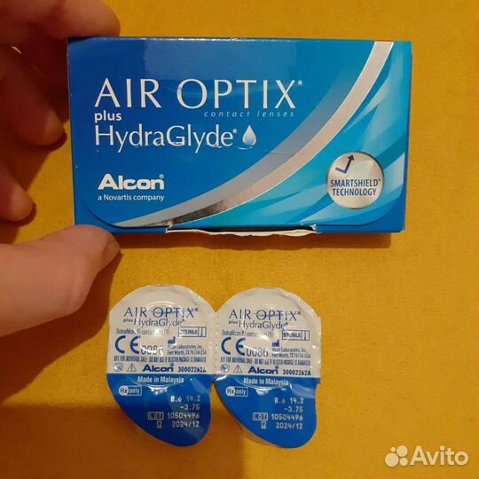Линзы контактные Alcon Air optix hydraGlyde -3.75