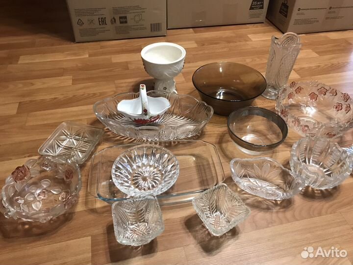 Ваза для фруктов хрусталь