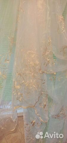 Шторы. 450х280 см Органза с вышивкой для штор