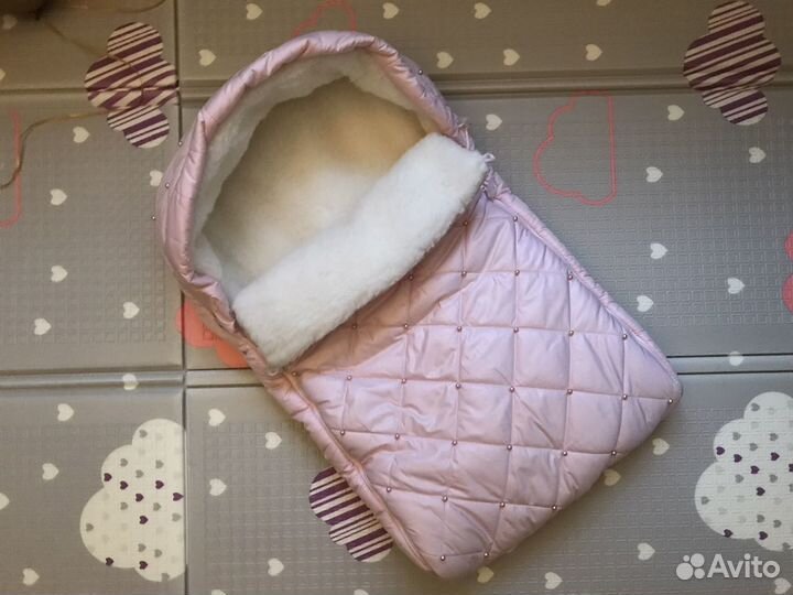 Конверт зимний на овчине на выписку/в коляску