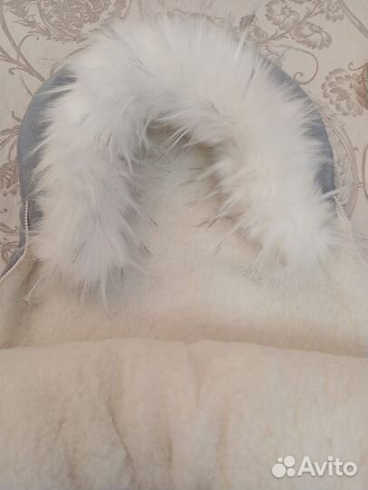 Комплект меховой, конверт на выписку зимний