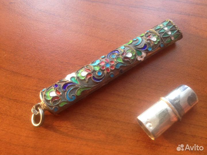 Карандаш футляр серебро 84 скань эмаль