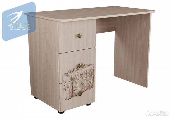 Мийа-3 Стол письменный Ясень шимо светлый ф.п Горо