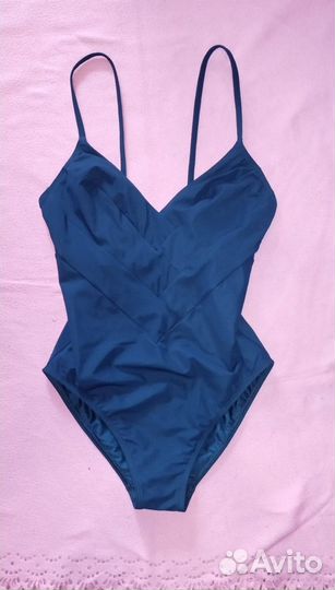 Купальник слитный синий женский XS