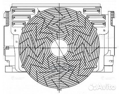 Вентилятор конд. с кожухом для а/м BMW X5 (E53)