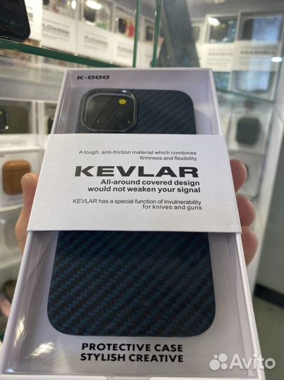 Чехол K-DOO Kevlar на iPhone 12/12Pro синий