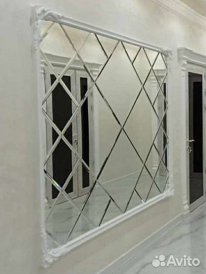 Зеркало ромбик фацетом панно стекло