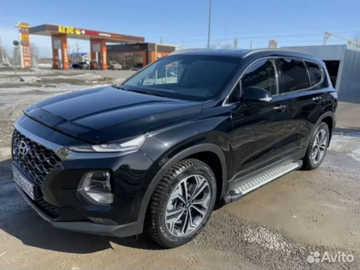 Пороги Подножки на Hyundai Santa Fe 