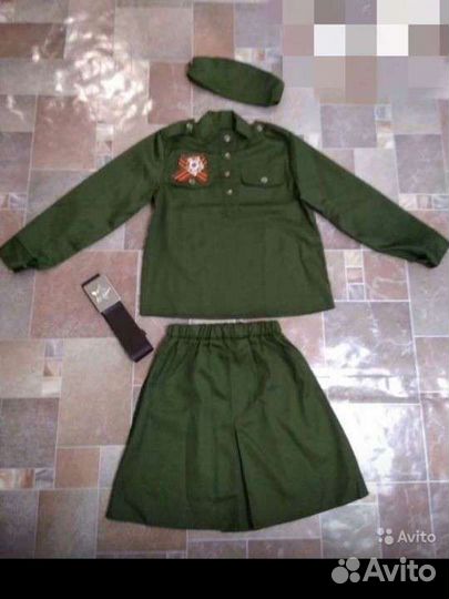 Детская военная форма для девочки 116