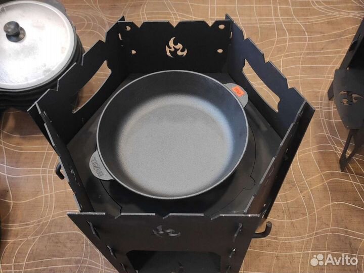 Очаг для казана, печь-мангал, походная печь