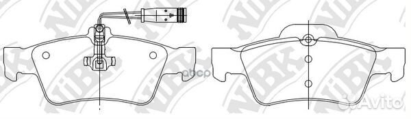 Колодки тормозные дисковые зад PN0344W NiBK