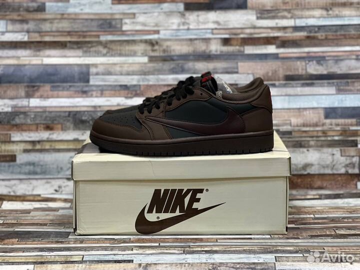 Кроссовки nike air jordan 1 low travis scott