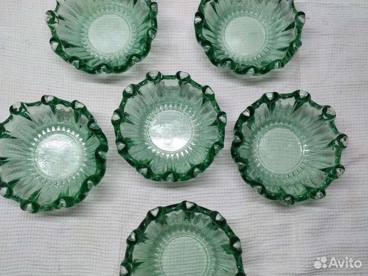 Конфетница цветное стекло СССР