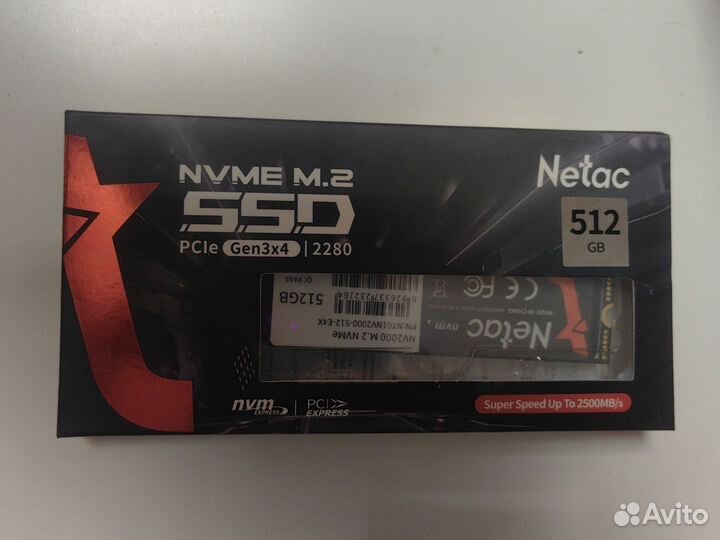 SSD накопитель Netac NV2000 M.2 2280 512 гб
