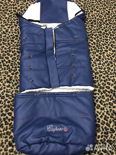 Зимний конверт в коляску на овчине